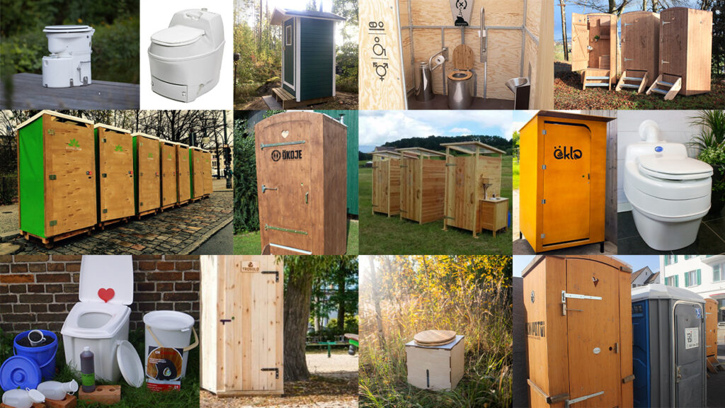 Komposttoiletten Anbieter Collage